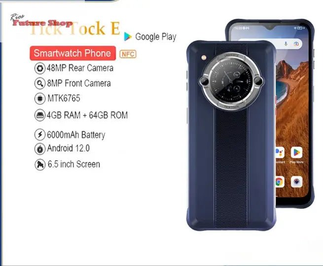 Smartphone Android 12 Unlock 4GB 64GB 20W Fast Charging Dual Screen - Rios Future Shop