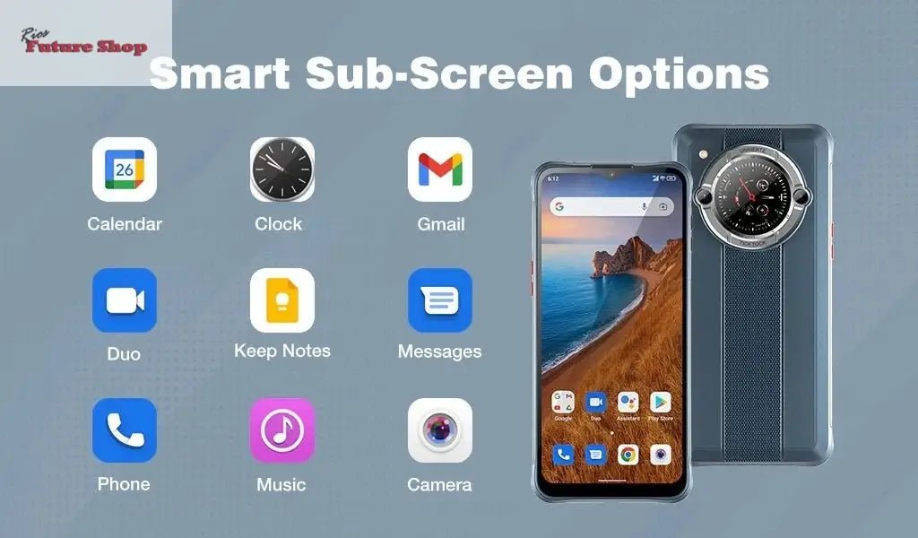 Smartphone Android 12 Unlock 4GB 64GB 20W Fast Charging Dual Screen - Rios Future Shop