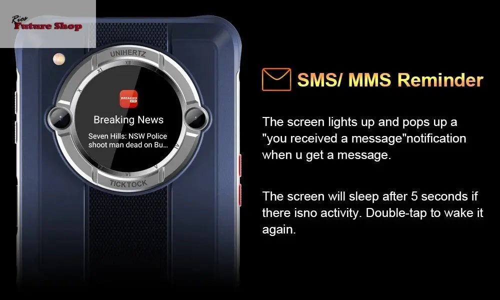 Smartphone Android 12 Unlock 4GB 64GB 20W Fast Charging Dual Screen - Rios Future Shop