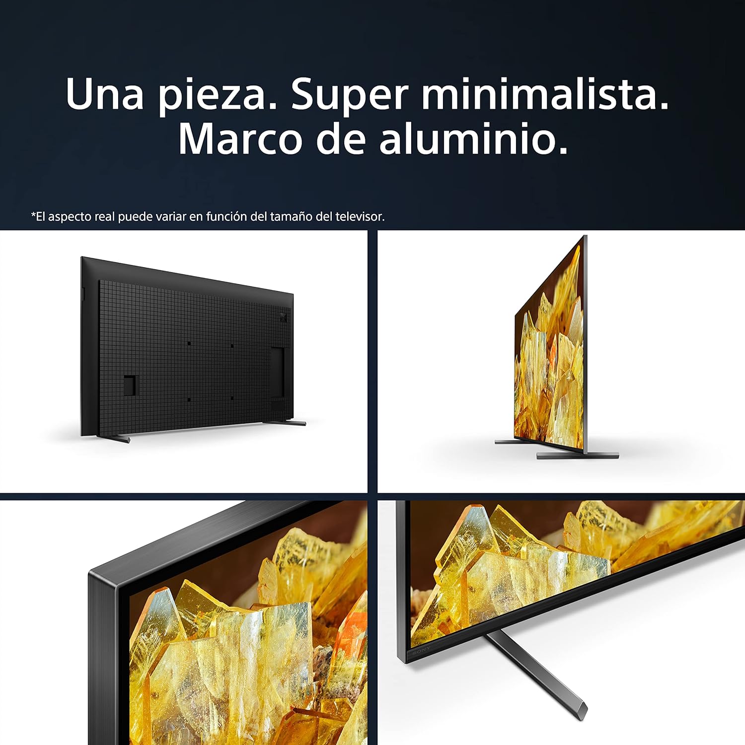 Sony BRAVIA XR-85X90L, 85 Pulgadas, TV Full Array LED, 4K HDR, Smart Google TV, Funciones Eco, Bravia Core, Menú Gaming para PlayStation5, Marco de Aluminio