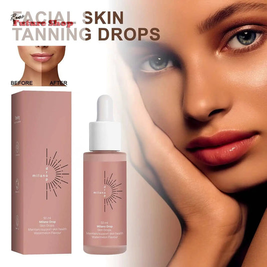 Soro facial bronzeador, rosto, corpo, cama de bronzeamento, ao ar livre, reparação de linhas finas, soro para pele, bronzeador escuro, soro autobronzeador, gotas - Rios Future Shop