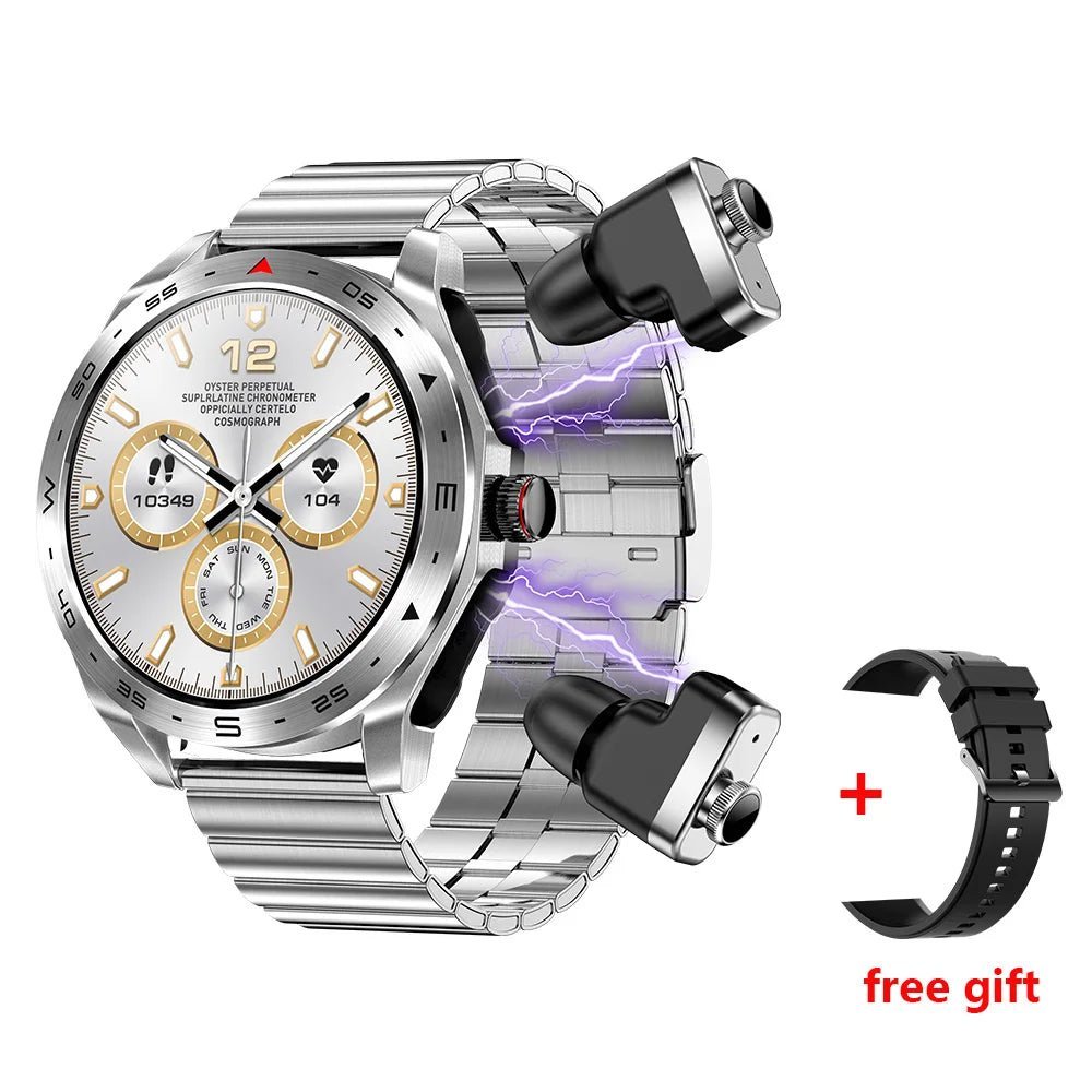 T95 Smart Watch With Earbuds TWS 2 in 1 - Rios Future Shopsmartwatches191288010:-14Silver Steel