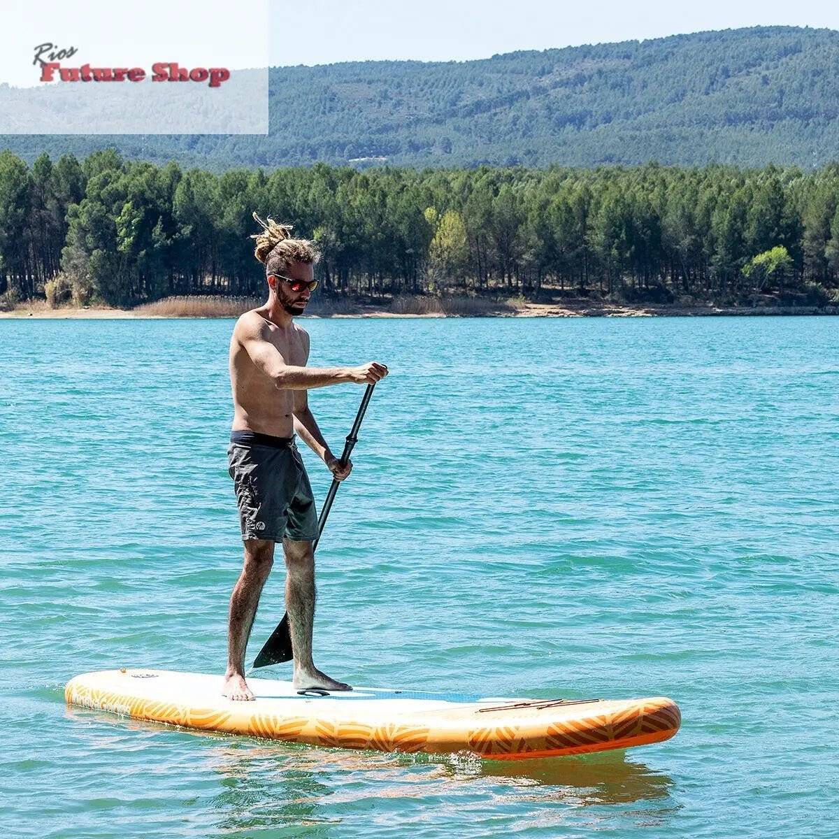 Tabla de Paddle Surf Hinchable 2 en 1 con Asiento y Accesorios Siros InnovaGoods 10'5" 320 cm - Rios Future Shop