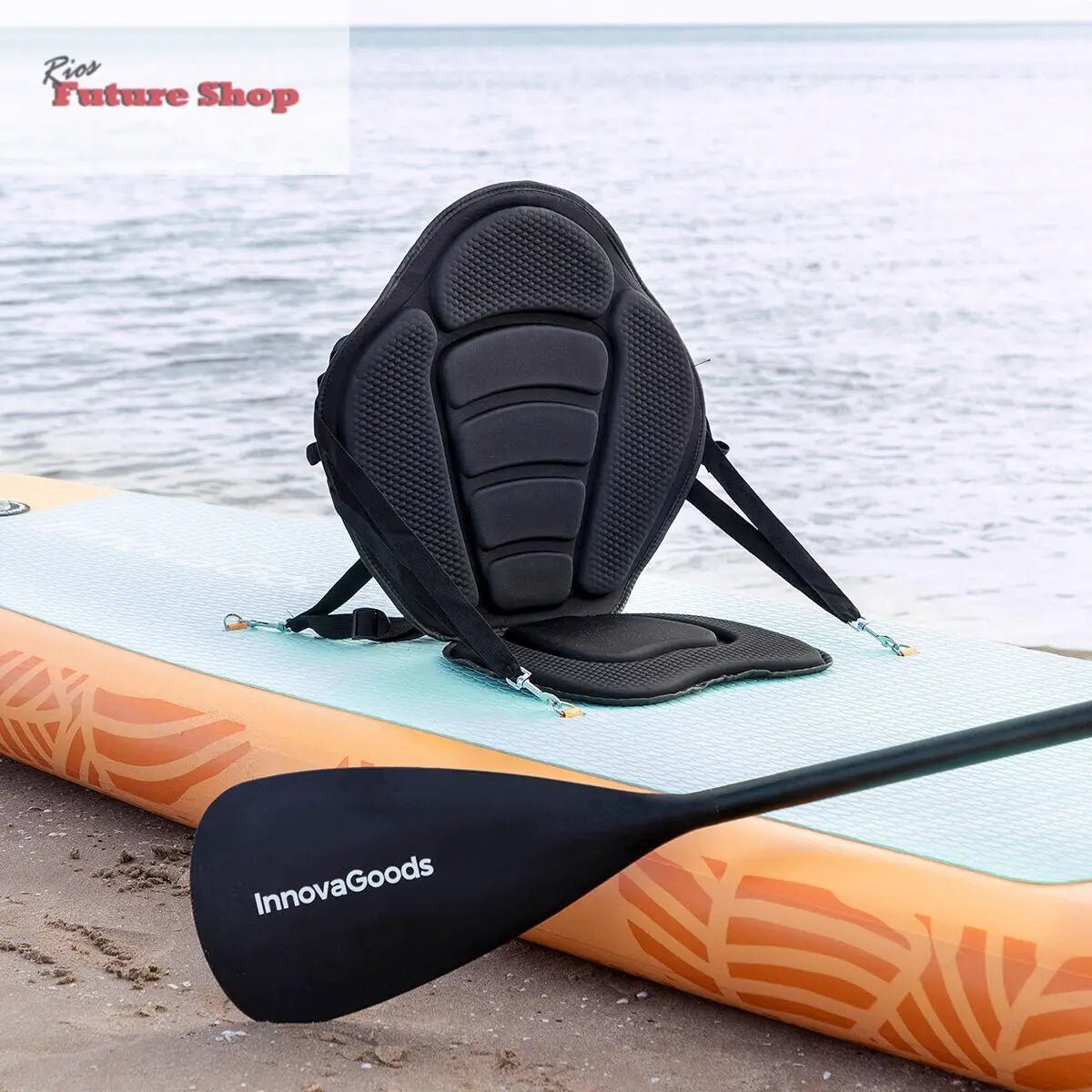 Tabla de Paddle Surf Hinchable 2 en 1 con Asiento y Accesorios Siros InnovaGoods 10'5" 320 cm - Rios Future Shop