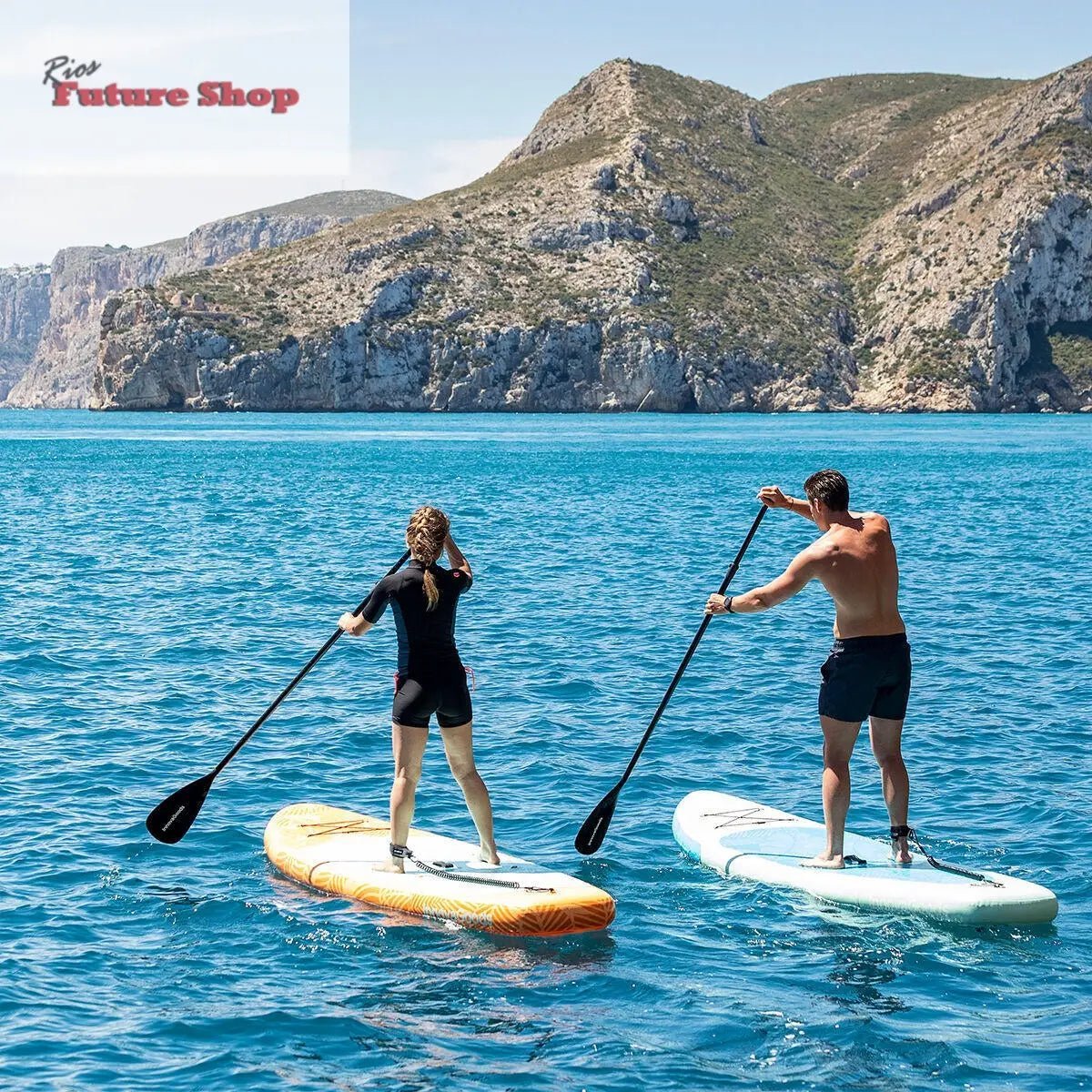 Tabla de Paddle Surf Hinchable 2 en 1 con Asiento y Accesorios Siros InnovaGoods 10'5" 320 cm - Rios Future Shop