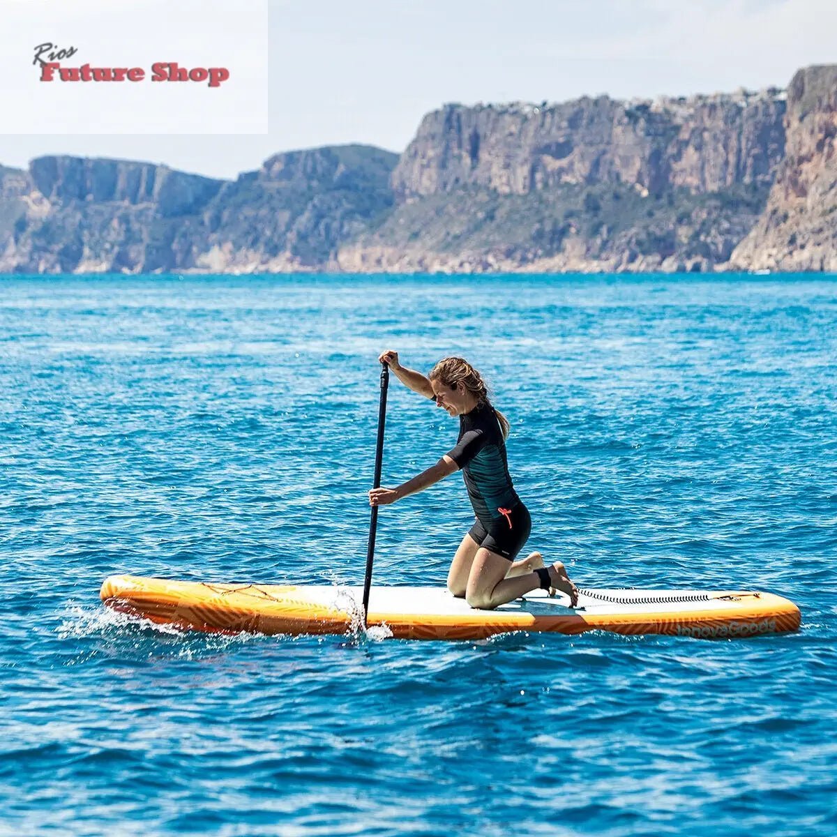 Tabla de Paddle Surf Hinchable 2 en 1 con Asiento y Accesorios Siros InnovaGoods 10'5" 320 cm - Rios Future Shop