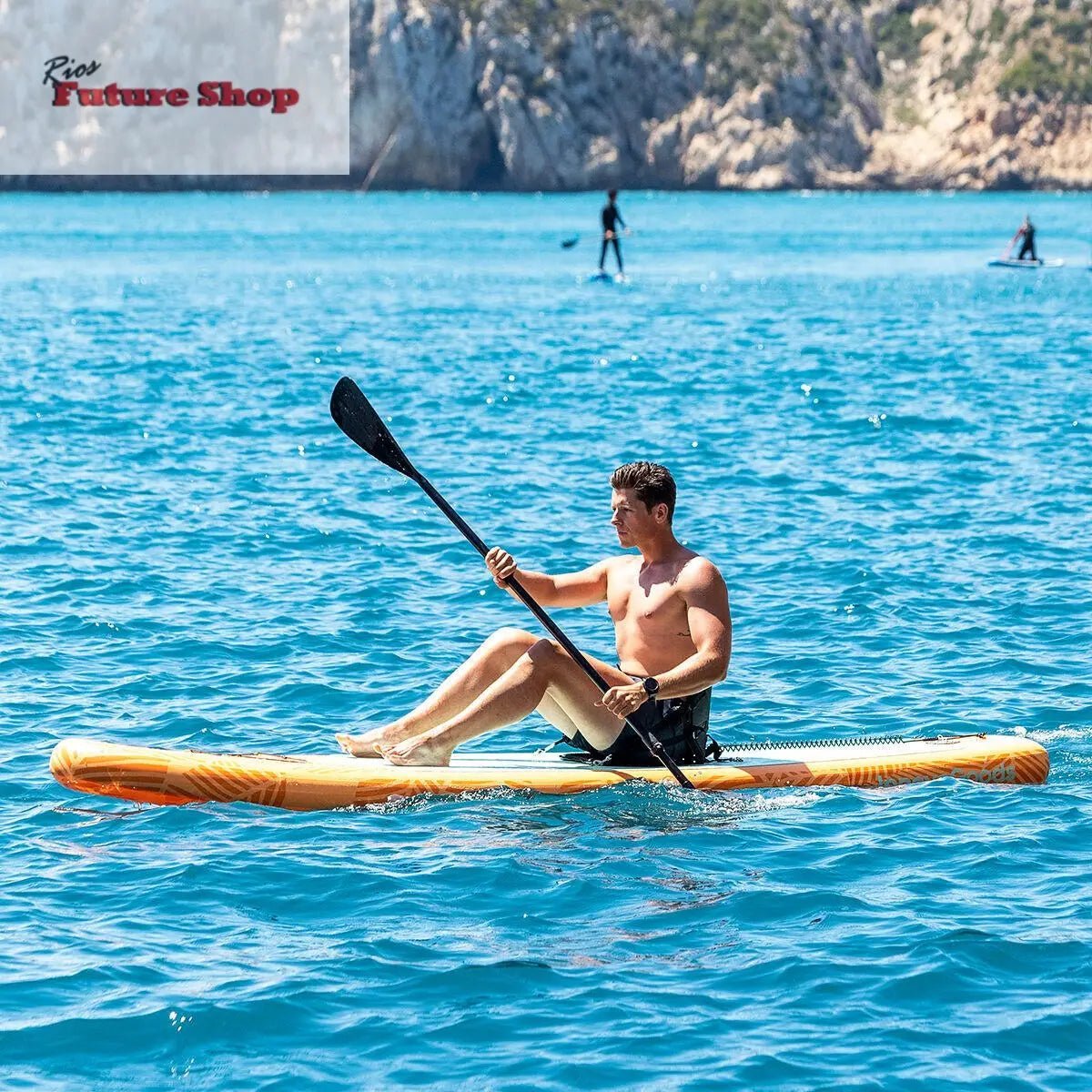 Tabla de Paddle Surf Hinchable 2 en 1 con Asiento y Accesorios Siros InnovaGoods 10'5" 320 cm - Rios Future Shop