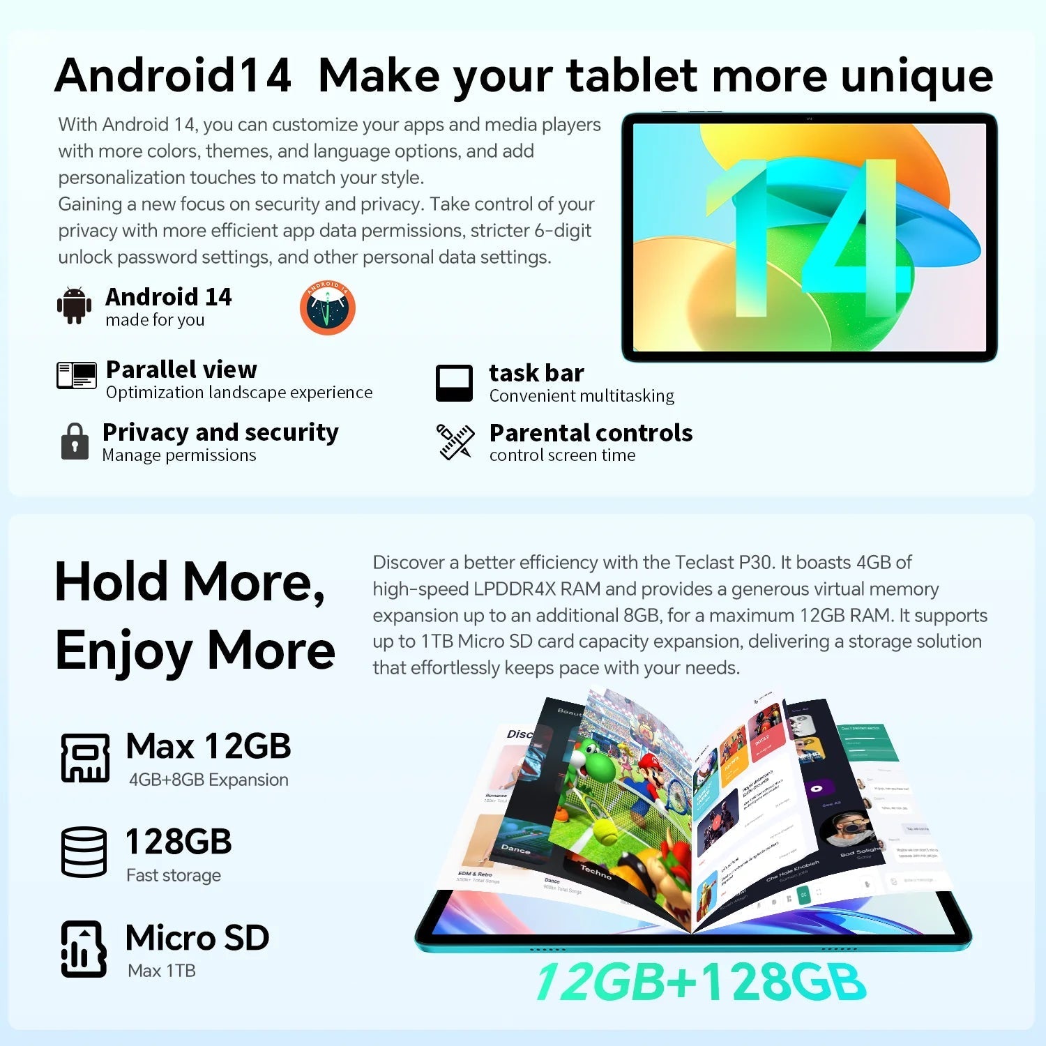 Teclast P30 Android 14 Tablet, 10.1 Inch, up to 12Gb Ram, 128Gb Rom, 1280X800 Ips, Unisoc T606, 8 Cores, 6000 Mah DSersALIEXPRESS
