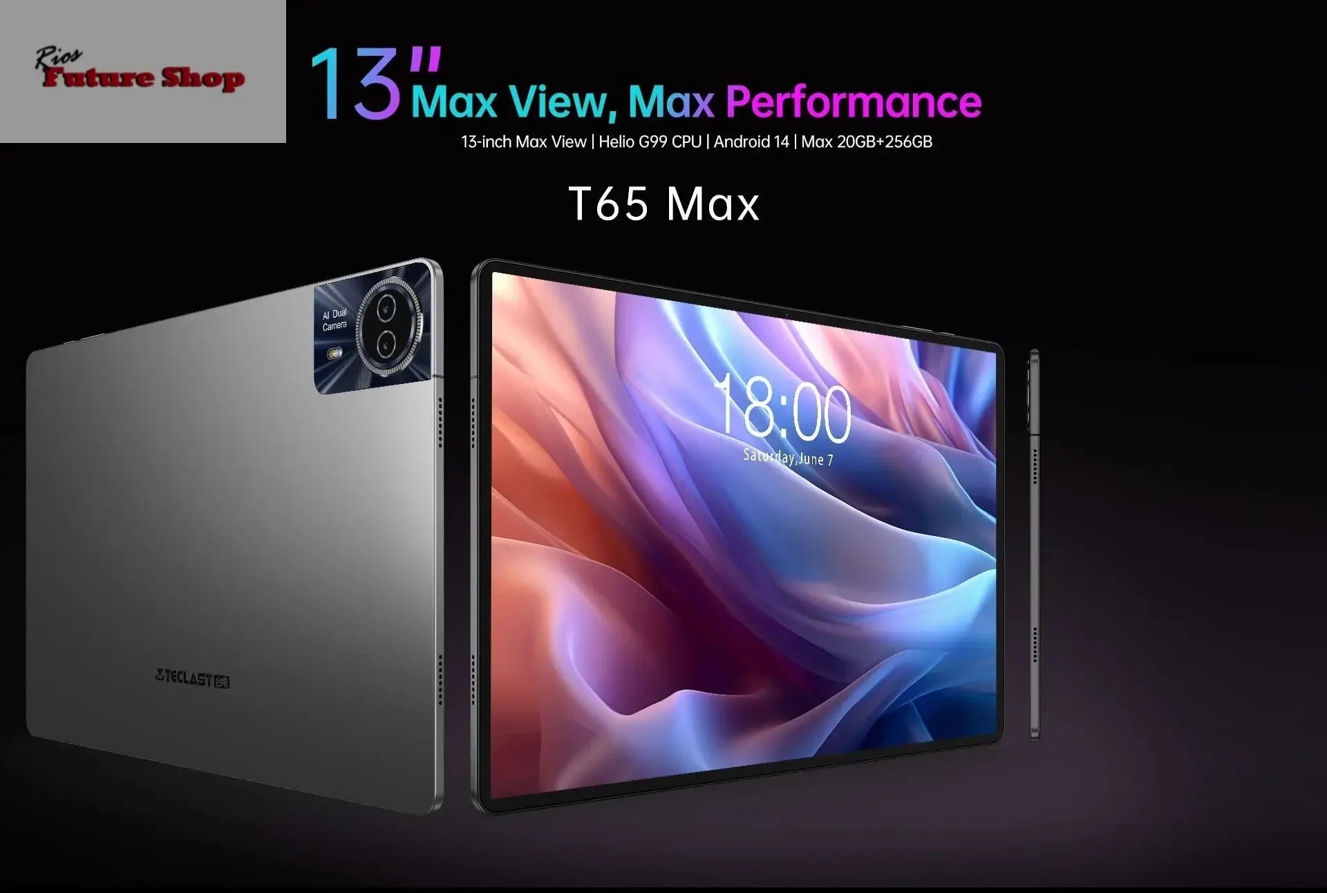 Teclast T65 Max 13" HD Display Android 14 Tablet - Rios Future Shop