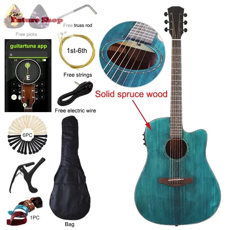 Thin Body Acoustic Electric Guitar - Rios Future Shop