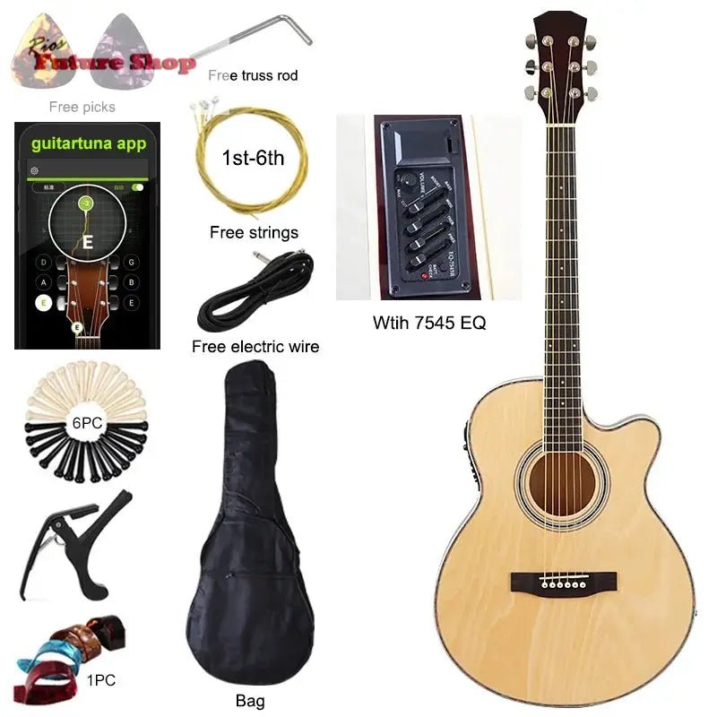 Thin Body Acoustic Electric Guitar - Rios Future Shop