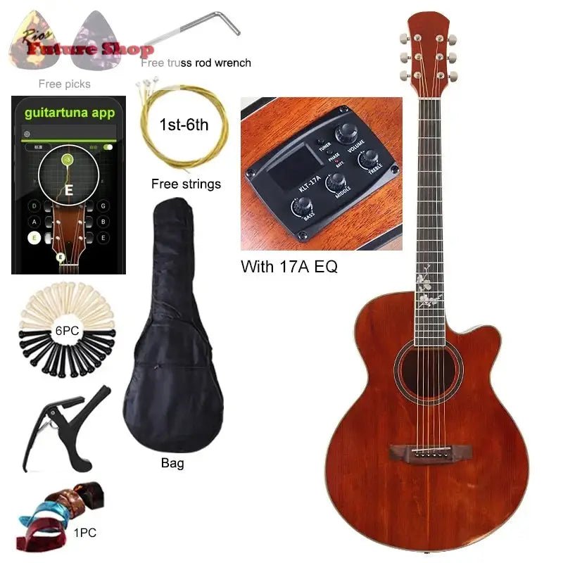 Thin Body Acoustic Electric Guitar - Rios Future Shop