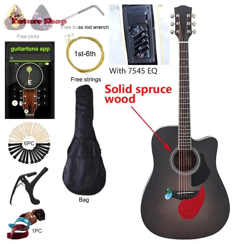 Thin Body Acoustic Electric Guitar - Rios Future Shop