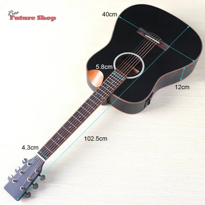 Thin Body Acoustic Electric Guitar - Rios Future Shop