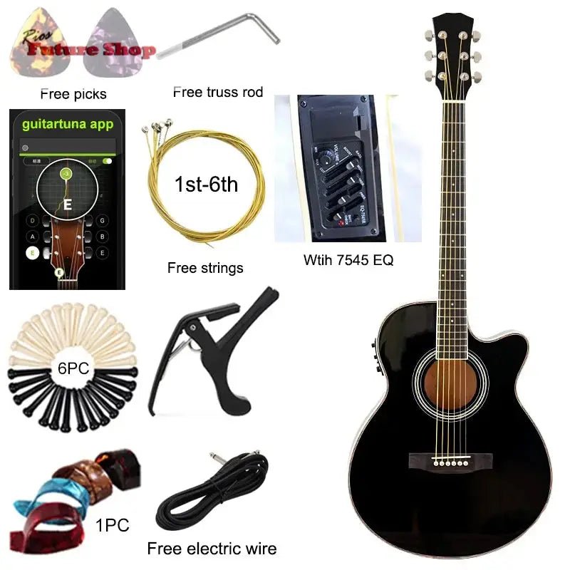 Thin Body Acoustic Electric Guitar - Rios Future Shop