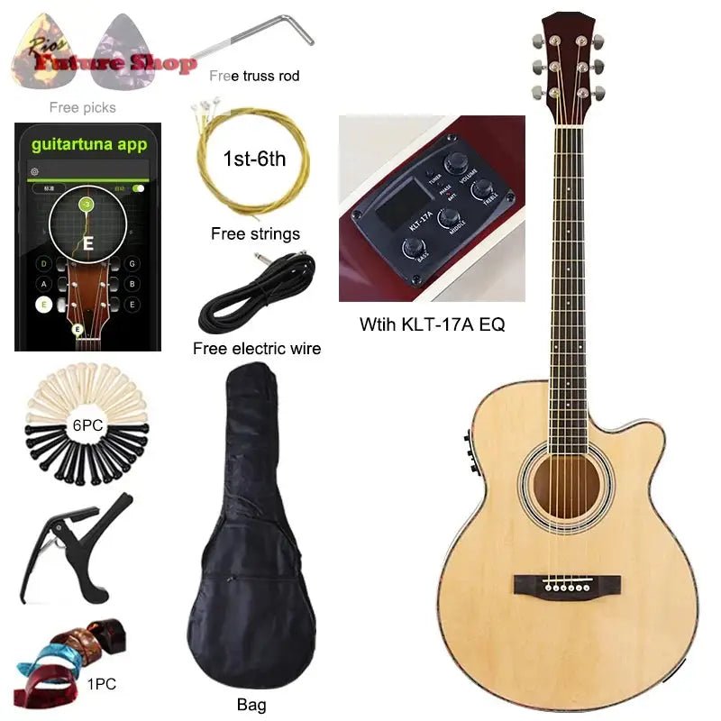 Thin Body Acoustic Electric Guitar - Rios Future Shop