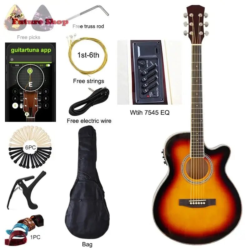 Thin Body Acoustic Electric Guitar - Rios Future Shop