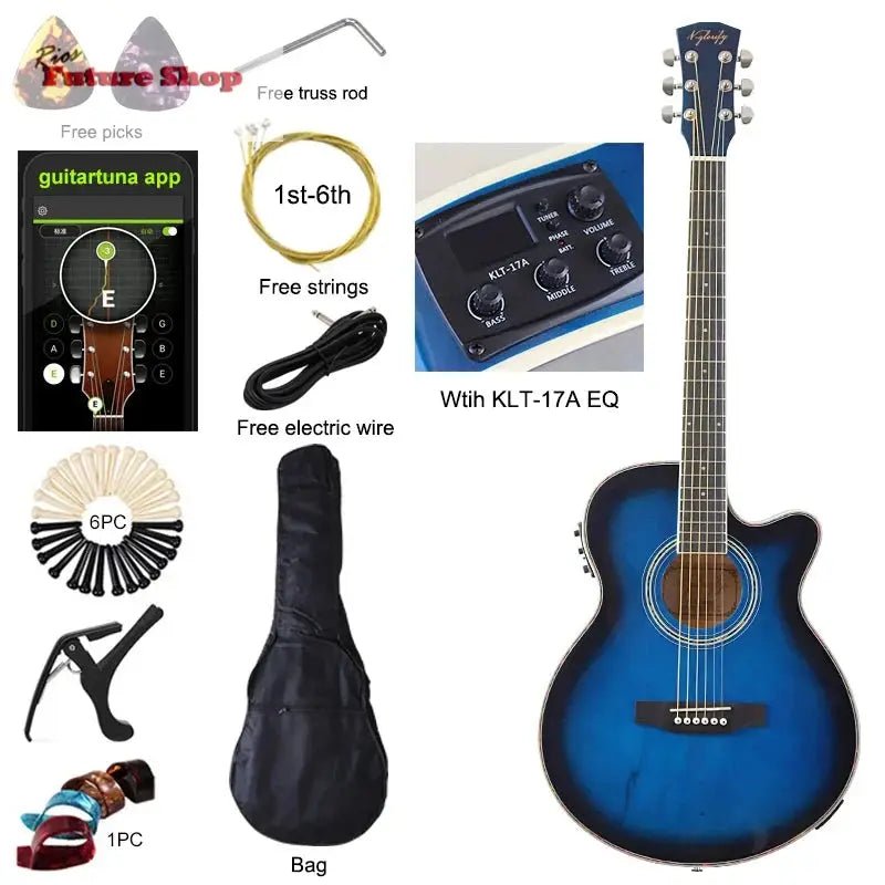 Thin Body Acoustic Electric Guitar - Rios Future Shop
