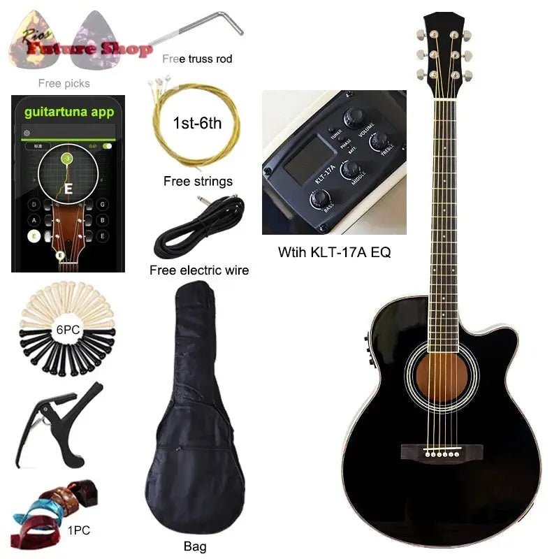 Thin Body Acoustic Electric Guitar - Rios Future Shop
