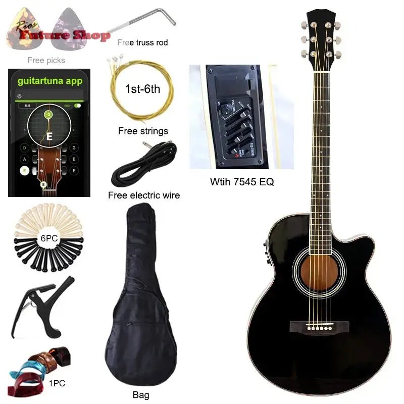 Thin Body Acoustic Electric Guitar - Rios Future Shop
