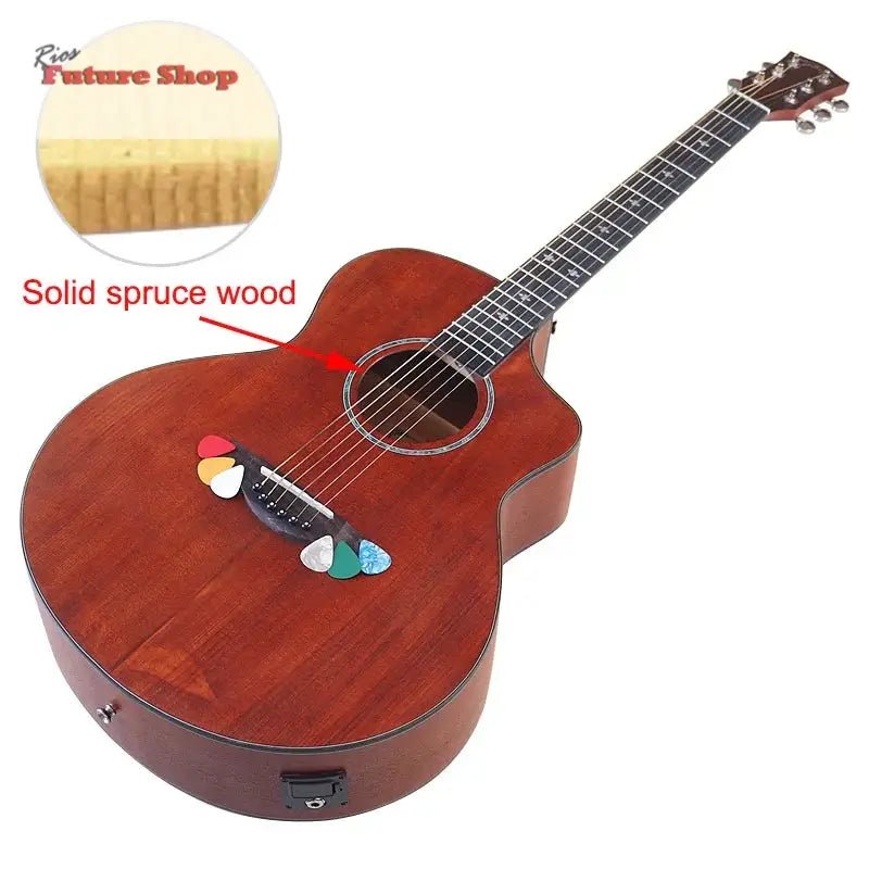 Thin Body Acoustic Electric Guitar - Rios Future Shop