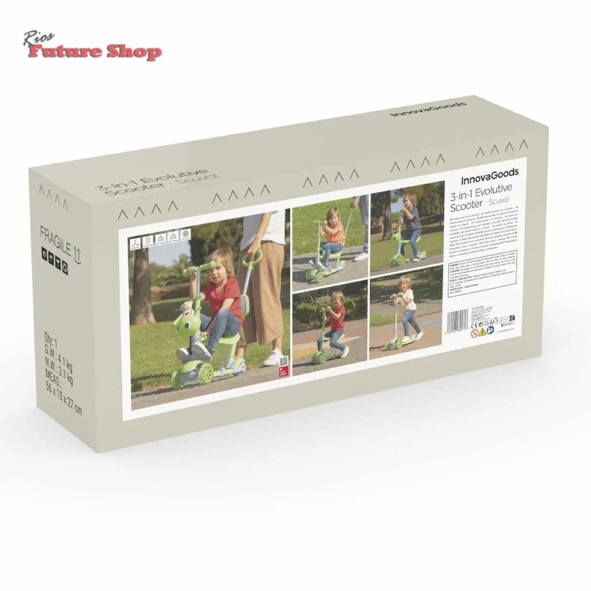 Trotinete para Niños Evolutivo 3 en 1 - Rios Future Shop