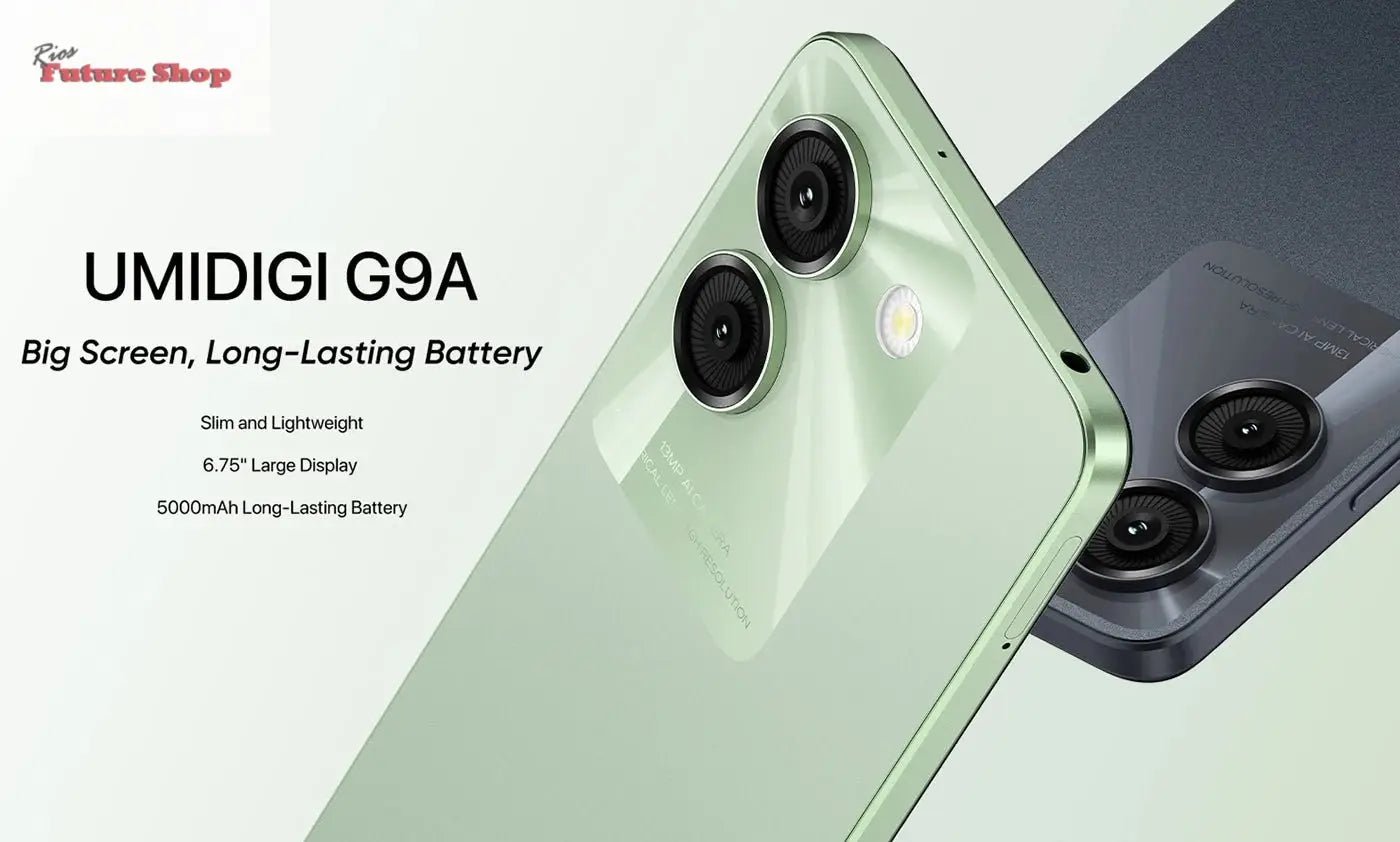 UMIDIGI G9A Android 14 Smartphone Octa - core 13MP Camera 64GB 6.75” Water Drop HD+ 5000mAh Battery Dual SIM Card Cellphone - Rios Future Shop