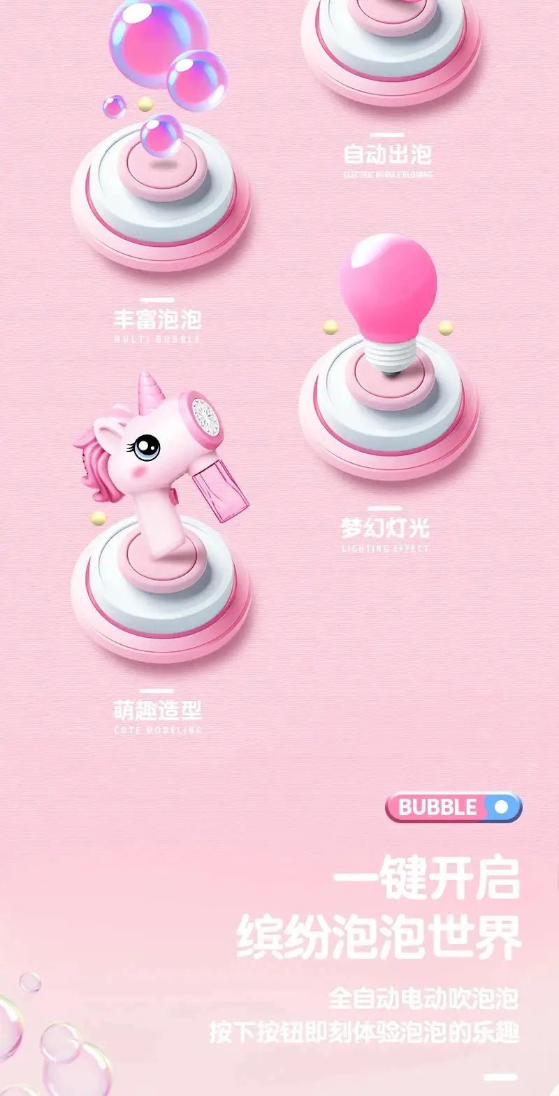 Unicorn electric bubble gun - Rios Future Shop