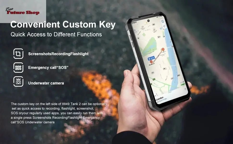 Unihertz 8849 tank 2 waterproof projector smartphone 24GB 512GB Rugged Cellphone 64MP Super night vision 15500mAh phone - Rios Future Shop