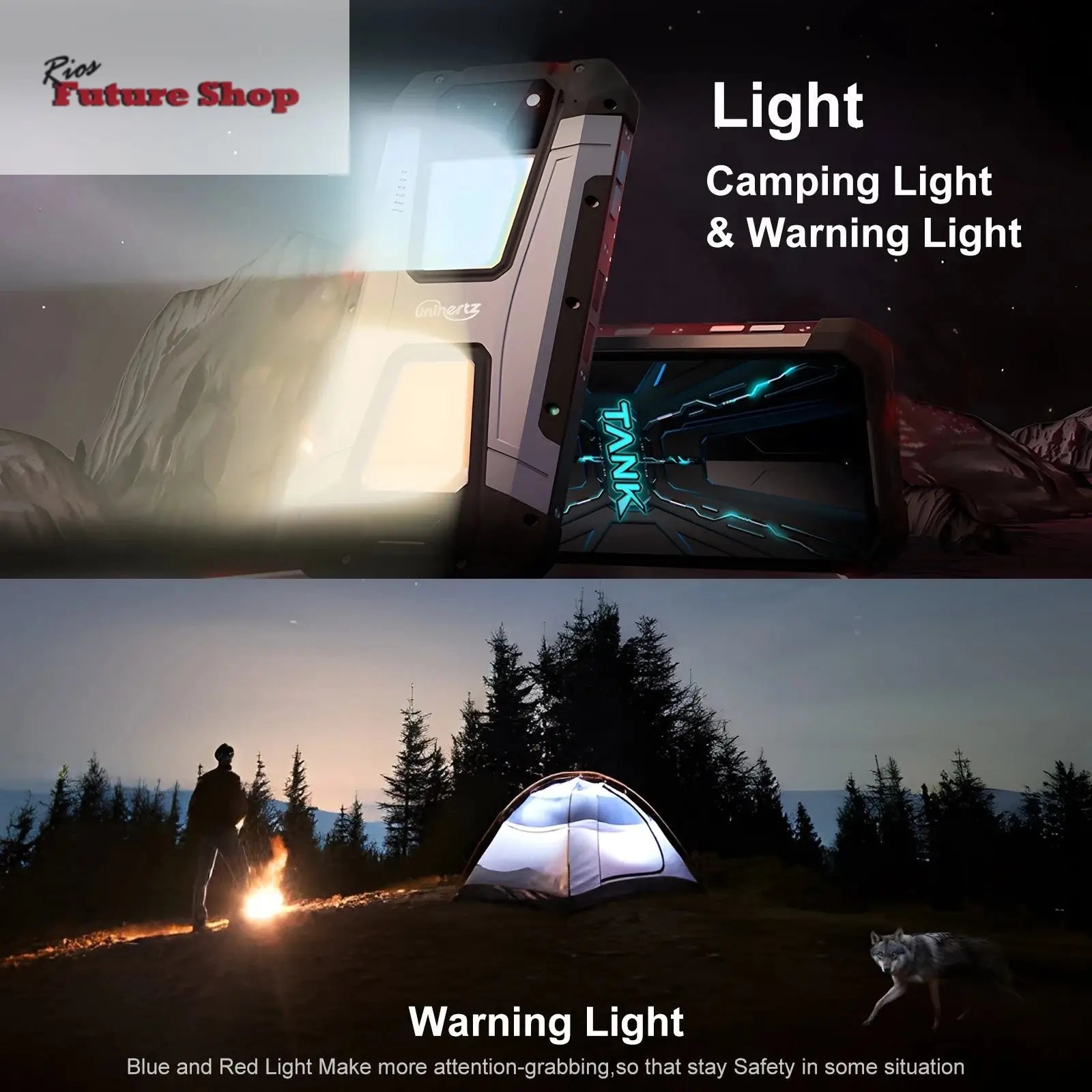 Unihertz 8849 tank 2 waterproof projector smartphone 24GB 512GB Rugged Cellphone 64MP Super night vision 15500mAh phone - Rios Future Shop