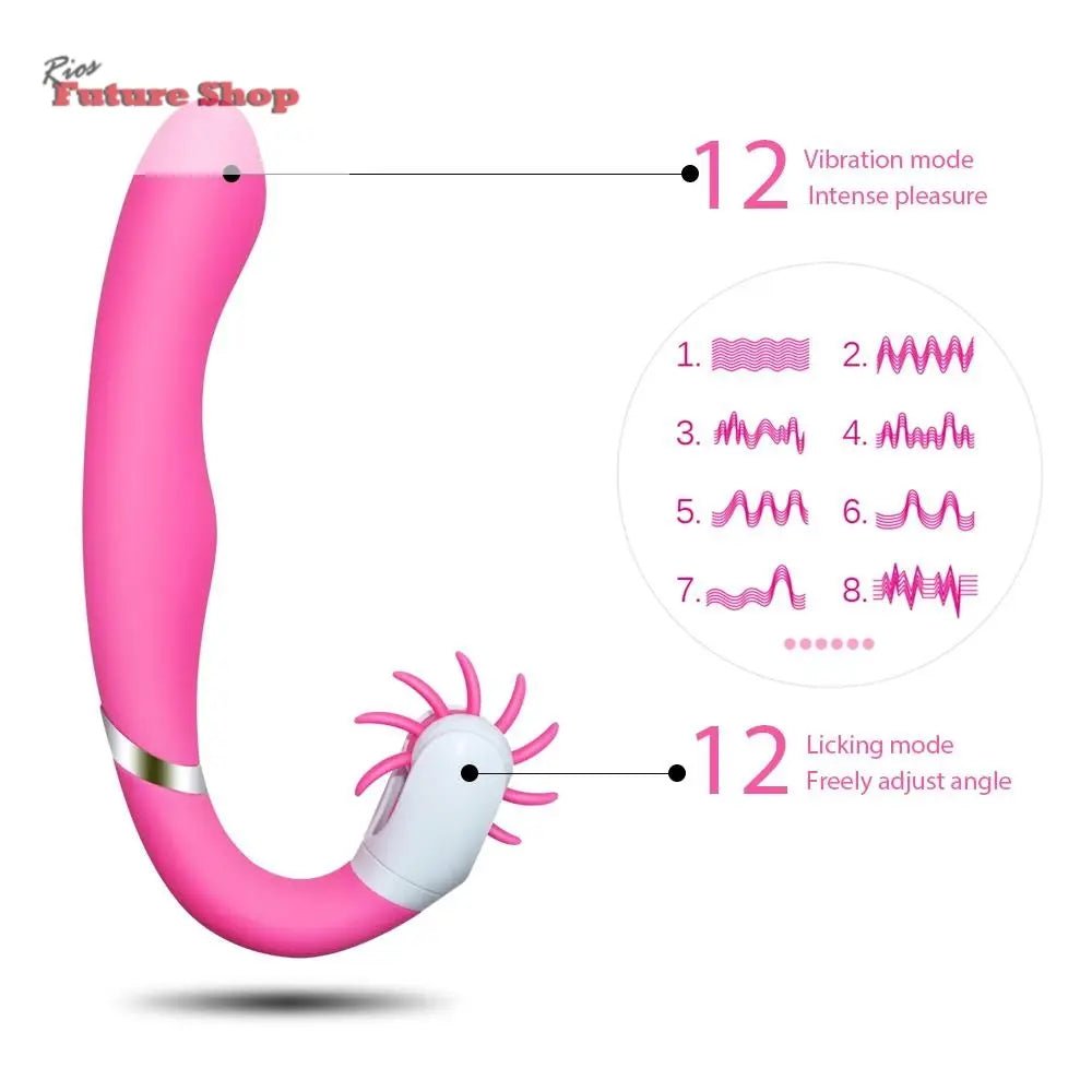 Unique Brushes Design for Better Clitoris Stimulation Plus G Spot Vibrator, Powerful Dual Motors Sex Toy - Rios Future Shop