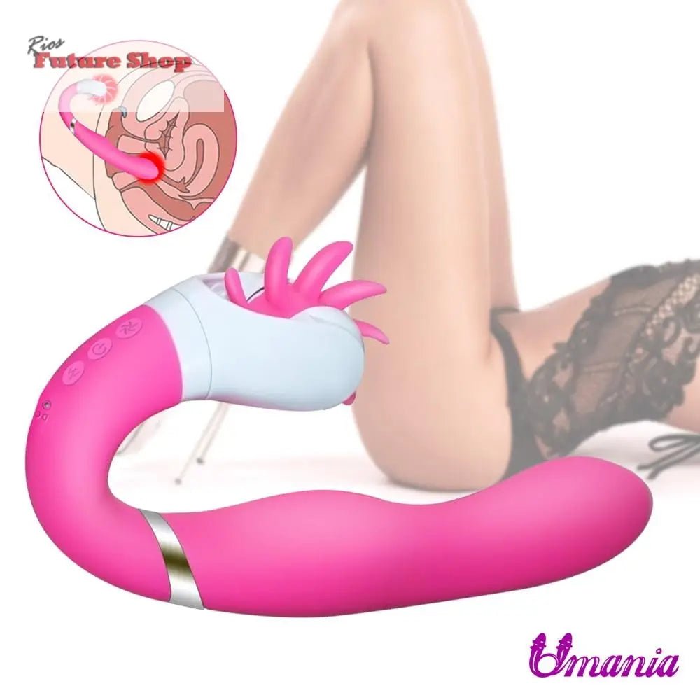 Unique Brushes Design for Better Clitoris Stimulation Plus G Spot Vibrator, Powerful Dual Motors Sex Toy - Rios Future Shop