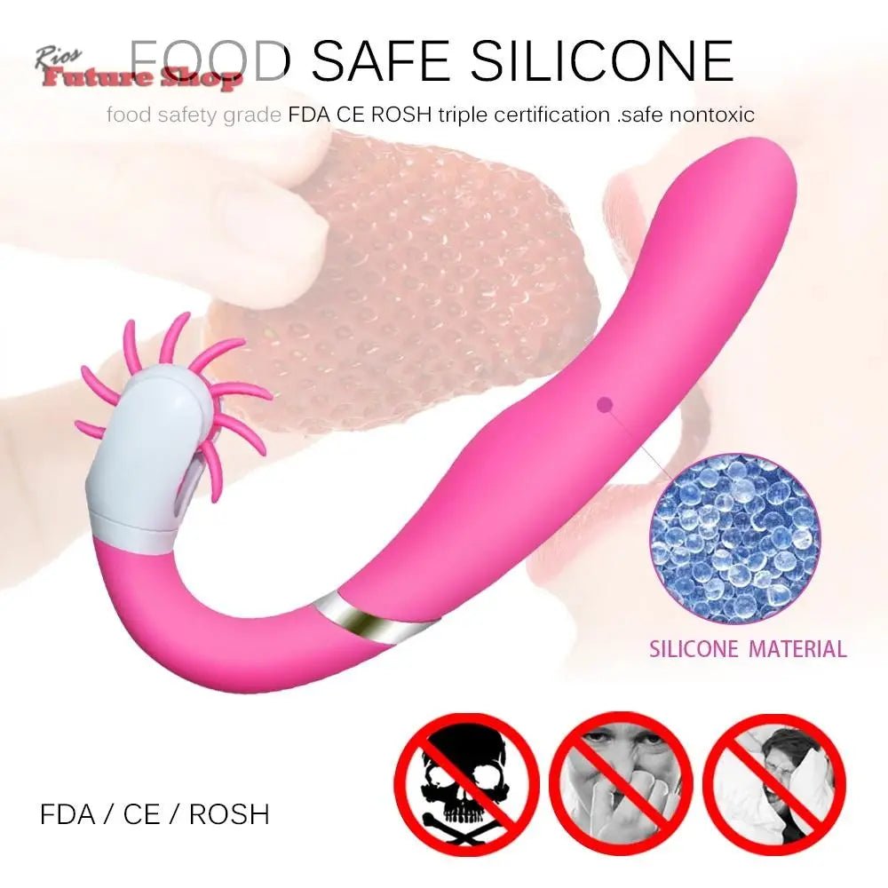 Unique Brushes Design for Better Clitoris Stimulation Plus G Spot Vibrator, Powerful Dual Motors Sex Toy - Rios Future Shop