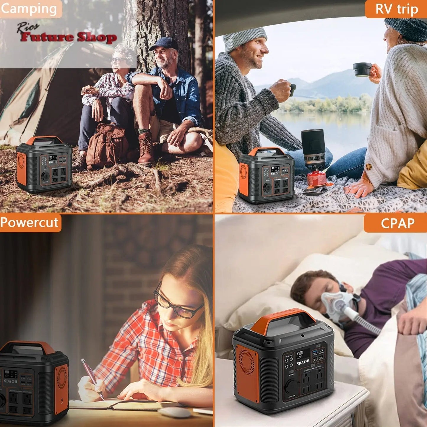 US Plug Portable Power Station P302,300W 296Wh Backup Lithium Battery - Rios Future Shop