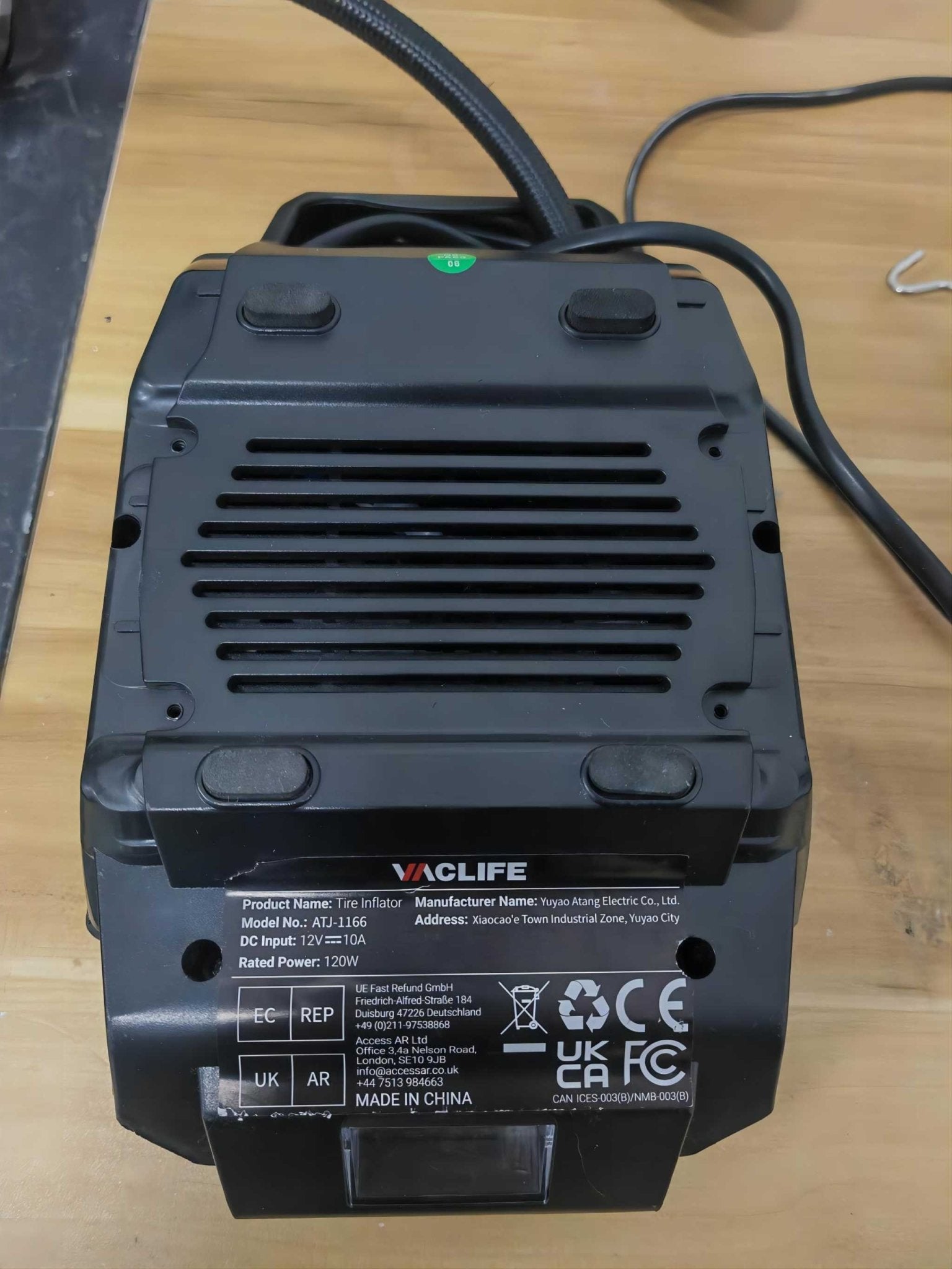 VacLife Air Compressor Tire Inflator, DC 12V Portable Air Compressor - Rios Future Shop
