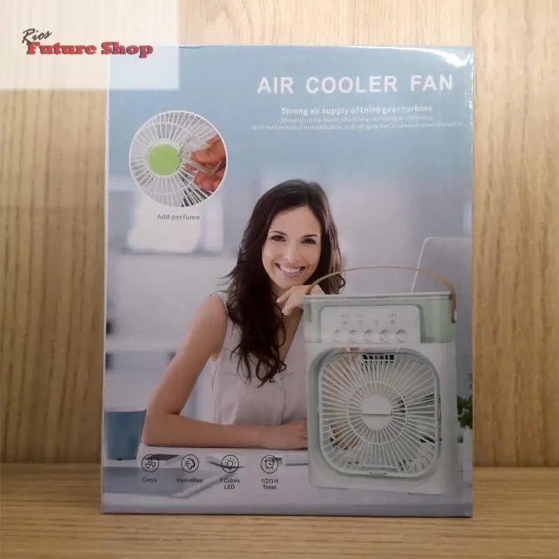 Ventilador de Aire Frío con Pulverizadores de Agua y Luz RGB - Rios Future Shop