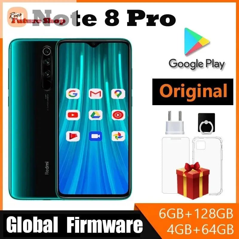 Xiaomi Redmi Note 8 Pro smartphone Global ROM Smartphone Helio G90T 4500mAh 64MP 6G+128G 8+128G used phone - Rios Future Shop