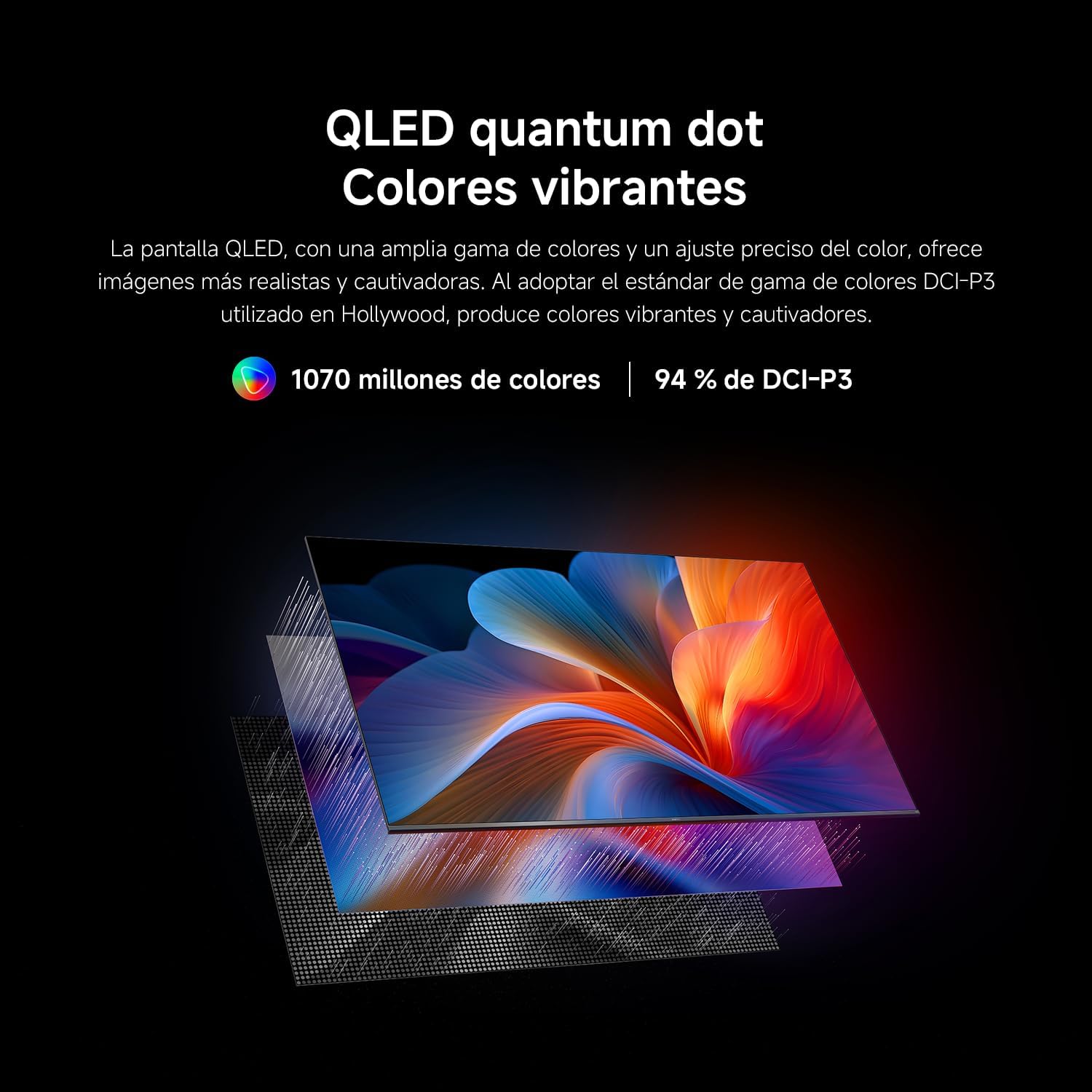 XIAOMI TV F Pro 75, 75 Pulgadas (190 cm), 4K UHD QLED, Smart TV, Fire TV, Control por Voz Alexa, HDR10+, Modo Game Boost 120Hz, MEMC, 2GB+32GB, Compatible con Apple AirPlay, 2025