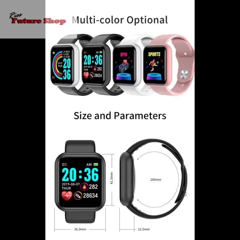 Y68 Smartwatch - Compact Design, Lightweight Construction, With Strapless Strap, Perfect For Everyday Wear - Rios Future Shop